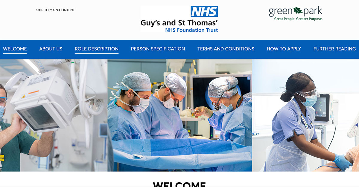 Guy’s And St Thomas’ NHS Foundation Trust Role Description